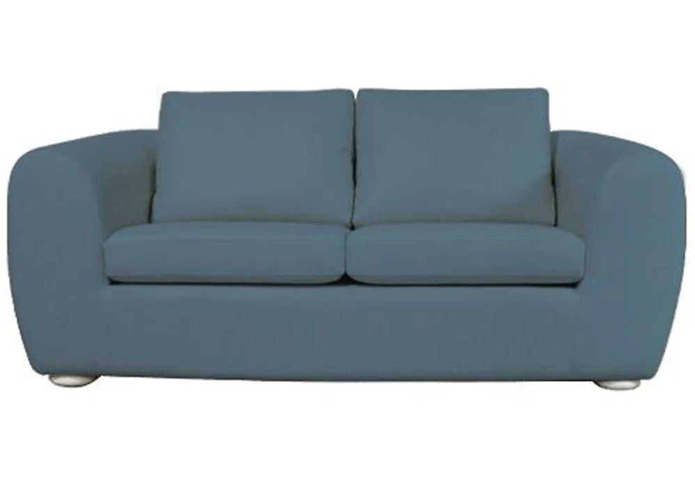 Синий прямой диван Glamour 2.2