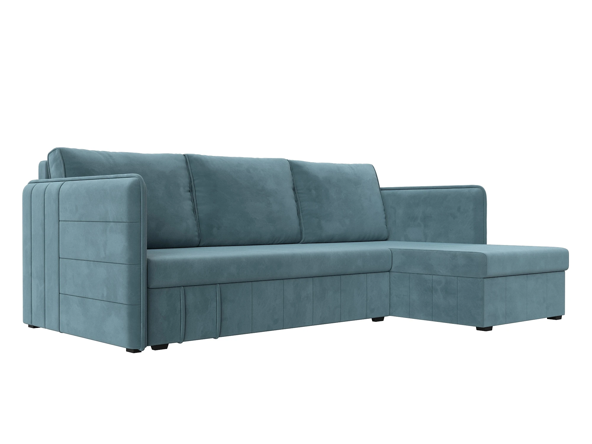 Угловой диван из ткани антикоготь Слим Плюш Дизайн 3