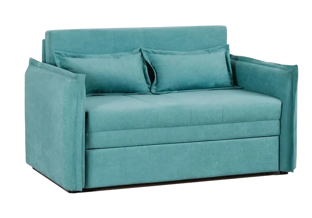 Синий прямой диван Смайл Дизайн 4