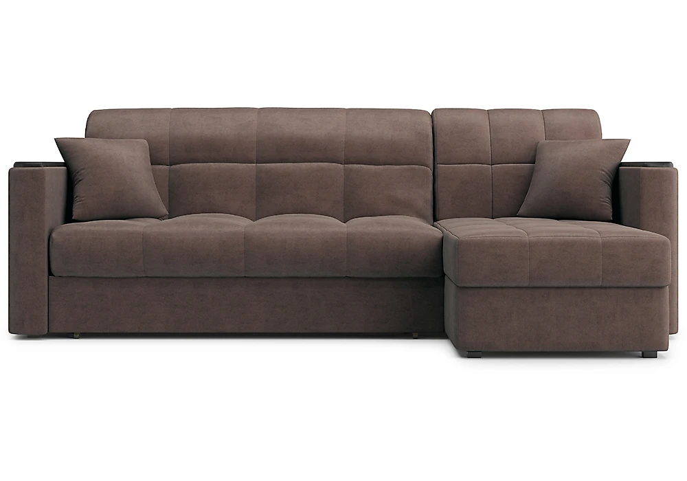 Угловой диван из ткани антикоготь Палермо с оттоманкой Дизайн 3