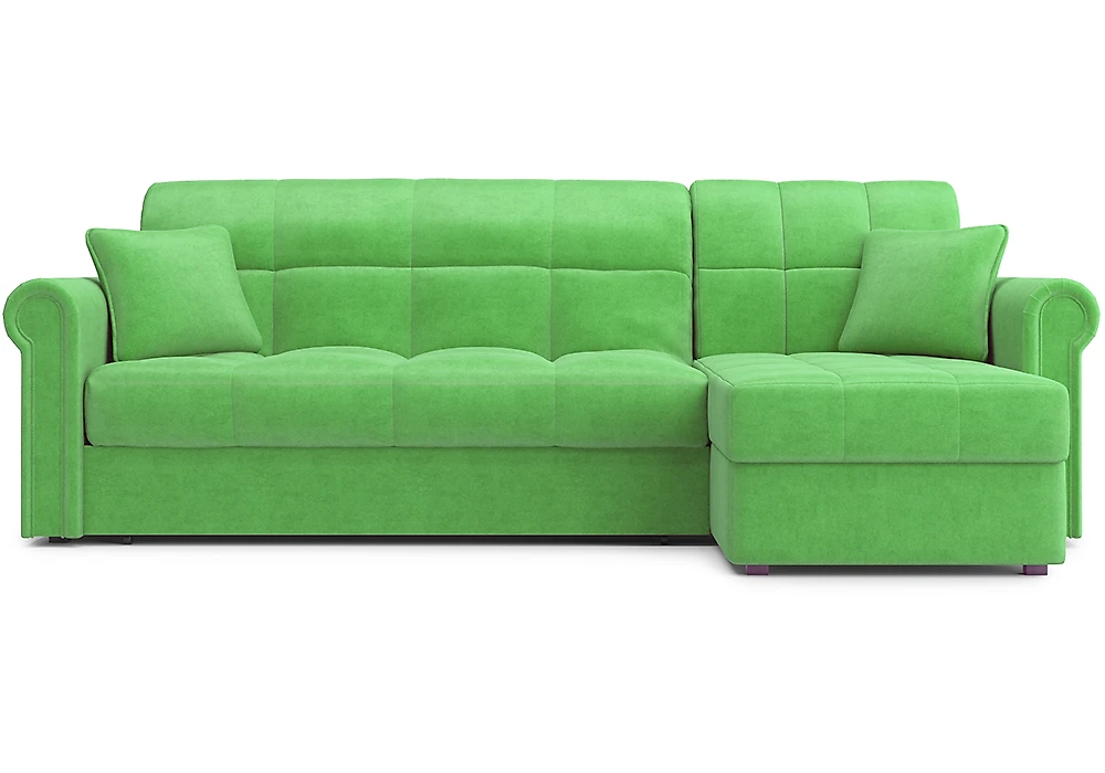 Угловой диван из ткани антикоготь Мадрид с оттоманкой Дизайн 5