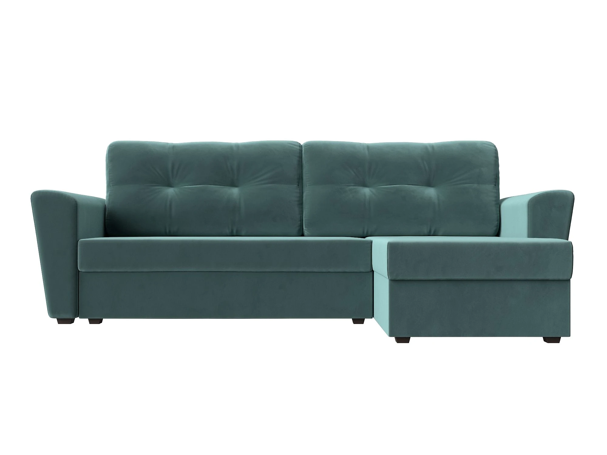 Угловой диван с ящиком для белья Амстердам Лайт Плюш Дизайн 2