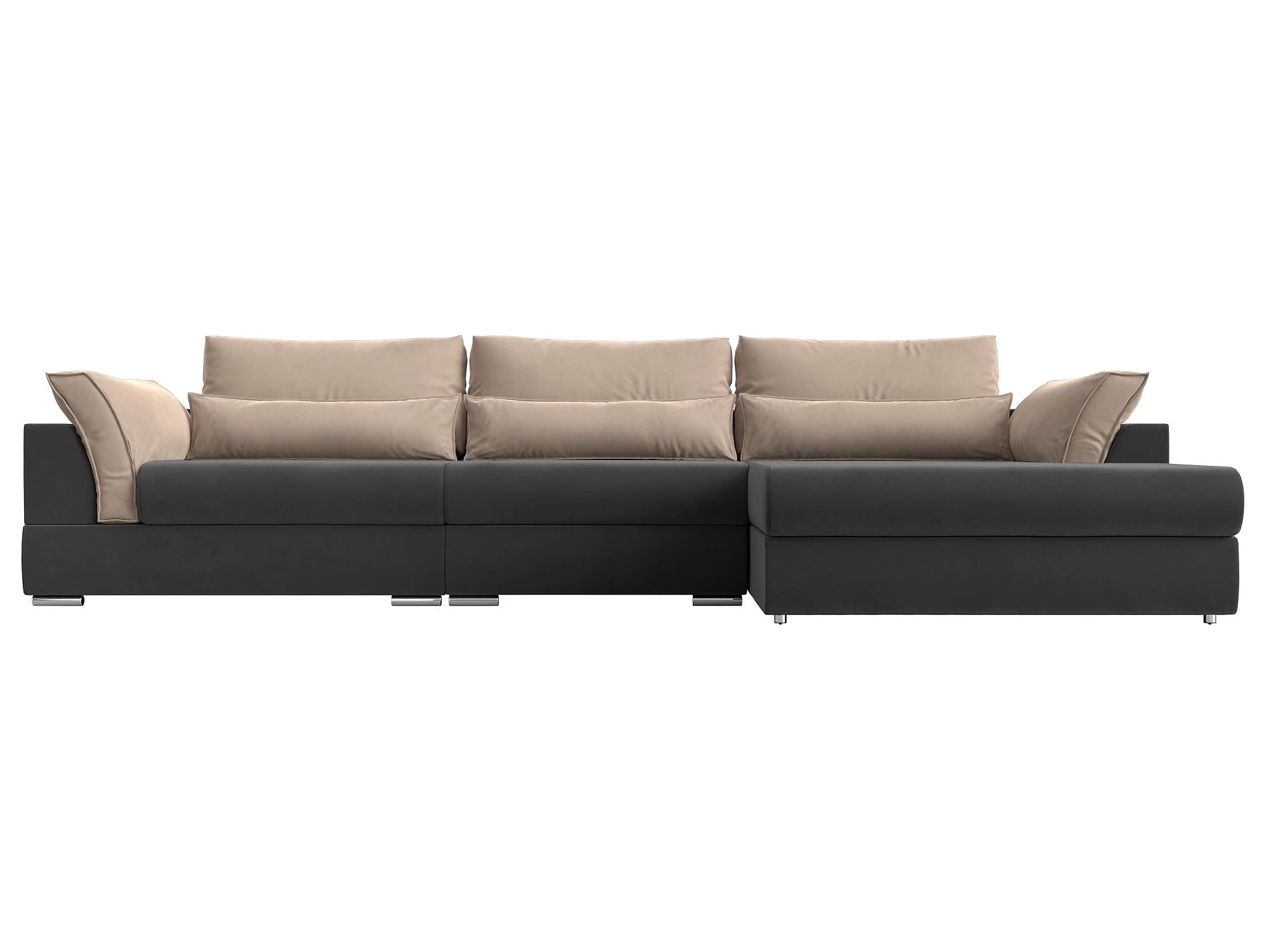 Угловой диван из ткани антикоготь Пекин Лонг Плюш Дизайн 12