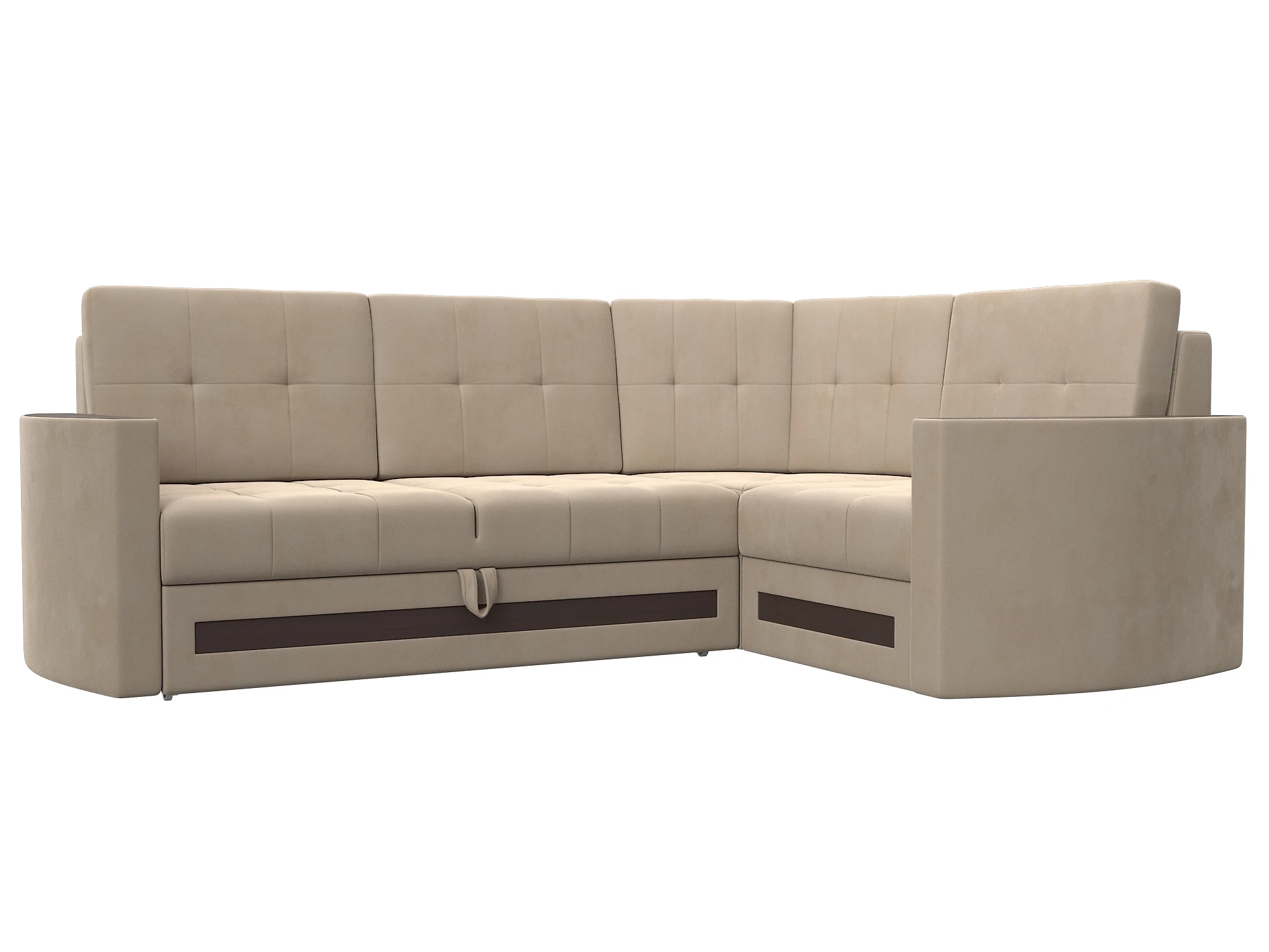 Угловой диван из ткани антикоготь Белла Плюш Дизайн 1