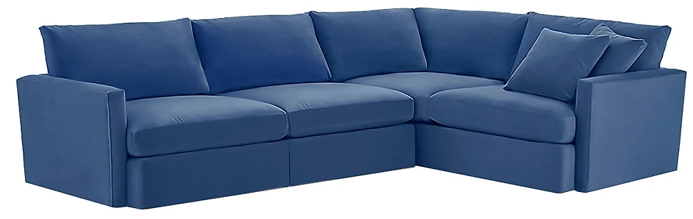 Синий угловой диван Марсия Блу