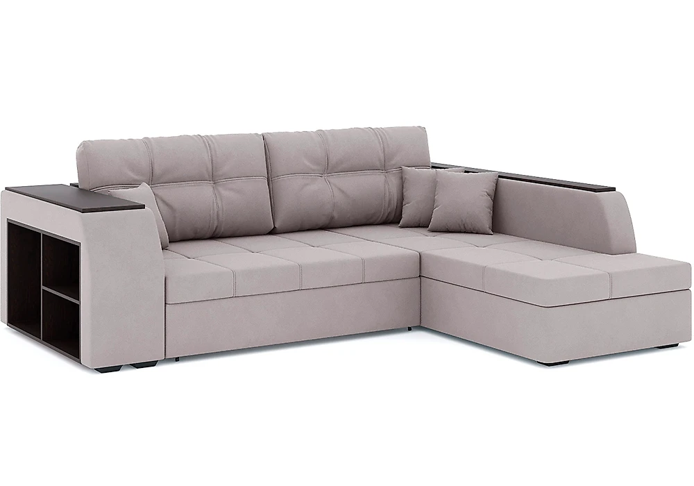 Угловой диван с ящиком для белья Брюссель Плюш Дизайн 4