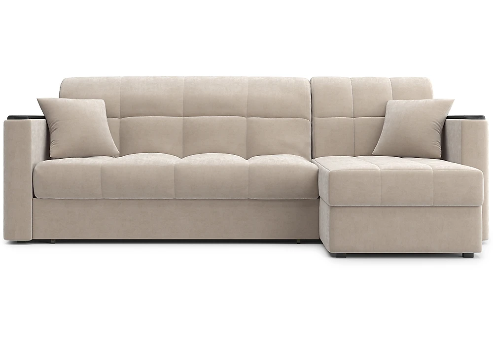 Угловой диван из ткани антикоготь Палермо с оттоманкой Дизайн 1