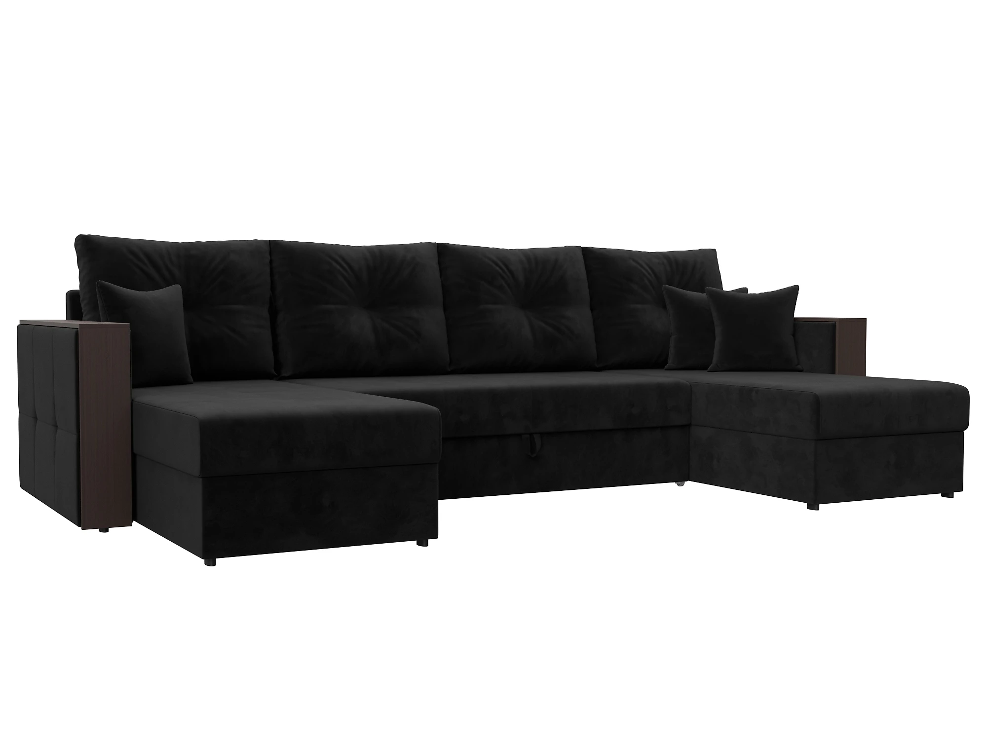 Угловой диван из ткани антикоготь Валенсия-П Плюш Дизайн 8