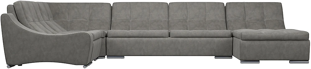 Угловой диван с креслом Монреаль-3 Замша Grey