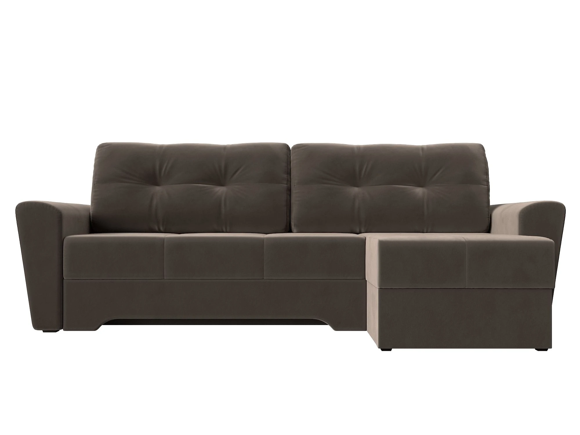 Угловой диван с правым углом Амстердам Плюш Дизайн 4