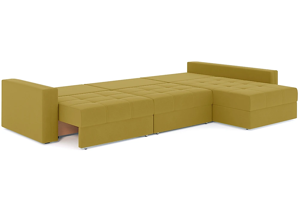 Тканевый угловой диван Брест-3 Плюш Еллоу