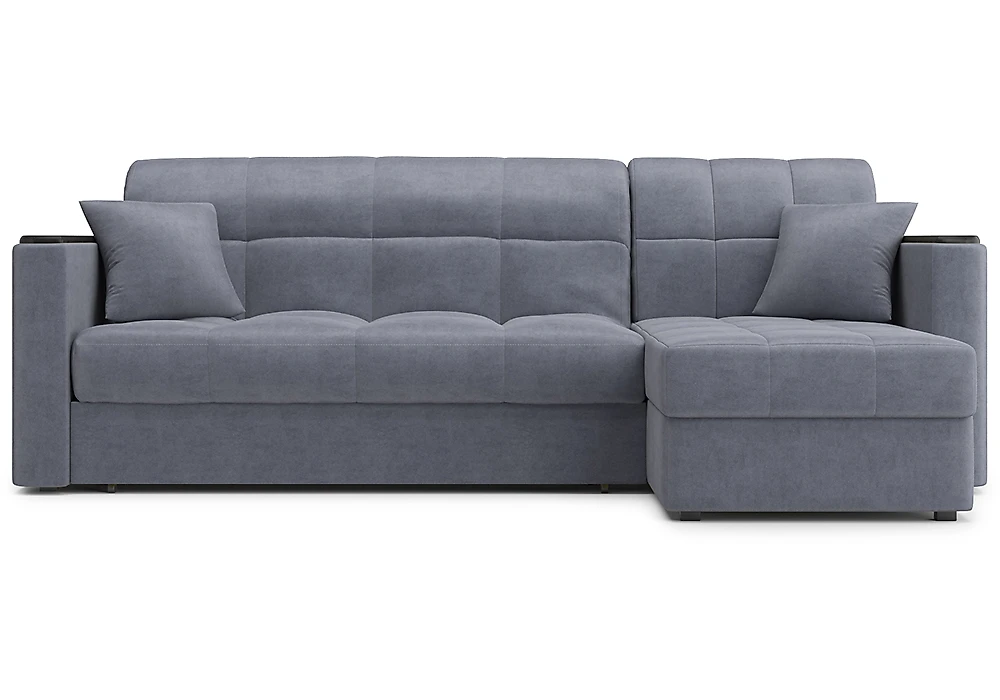 Угловой диван из ткани антикоготь Неаполь с оттоманкой Дизайн 6