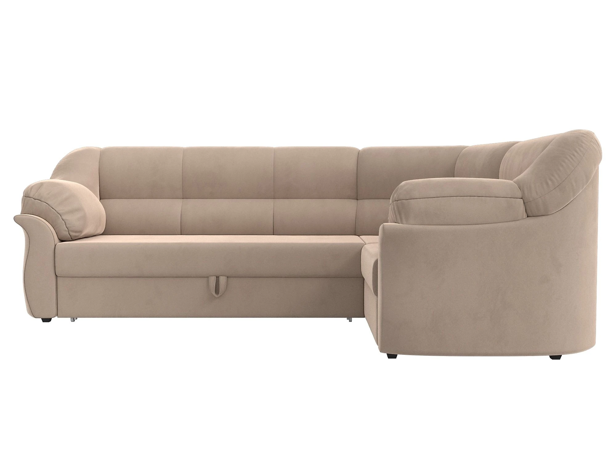 Угловой диван из ткани антикоготь Карнелла Плюш Дизайн 24