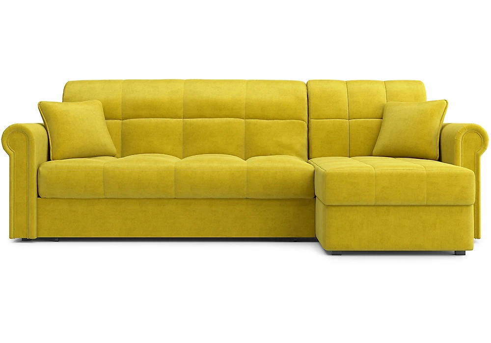 Угловой диван из ткани антикоготь Мадрид с оттоманкой Дизайн 4