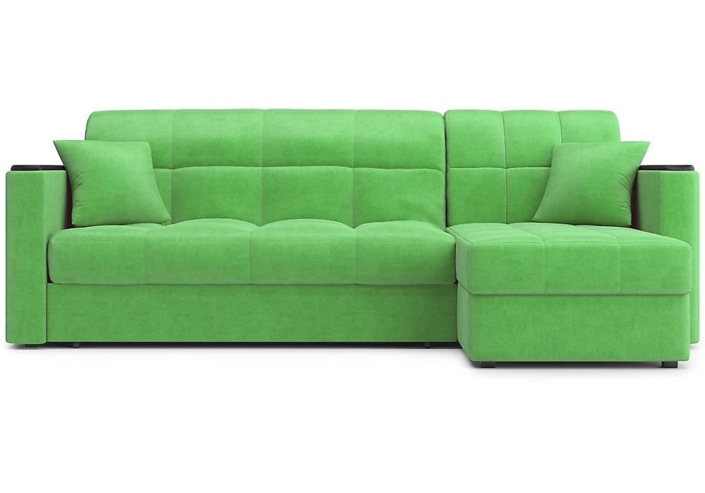 Угловой диван из ткани антикоготь Неаполь с оттоманкой Дизайн 5