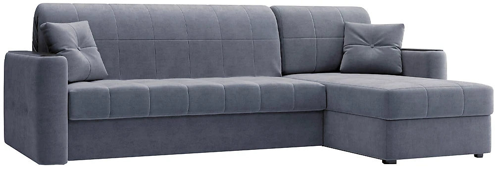 Угловой диван из велюра Ницца Плюш Грей