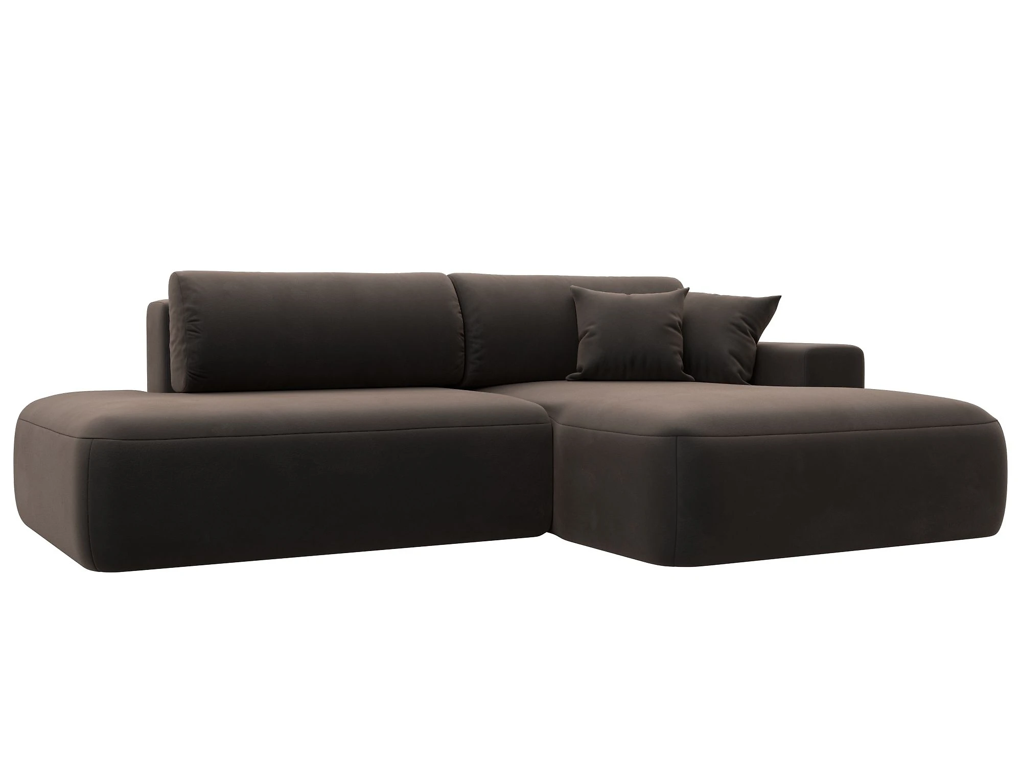 Коричневый диван Лига-036 Модерн Плюш Дизайн 4
