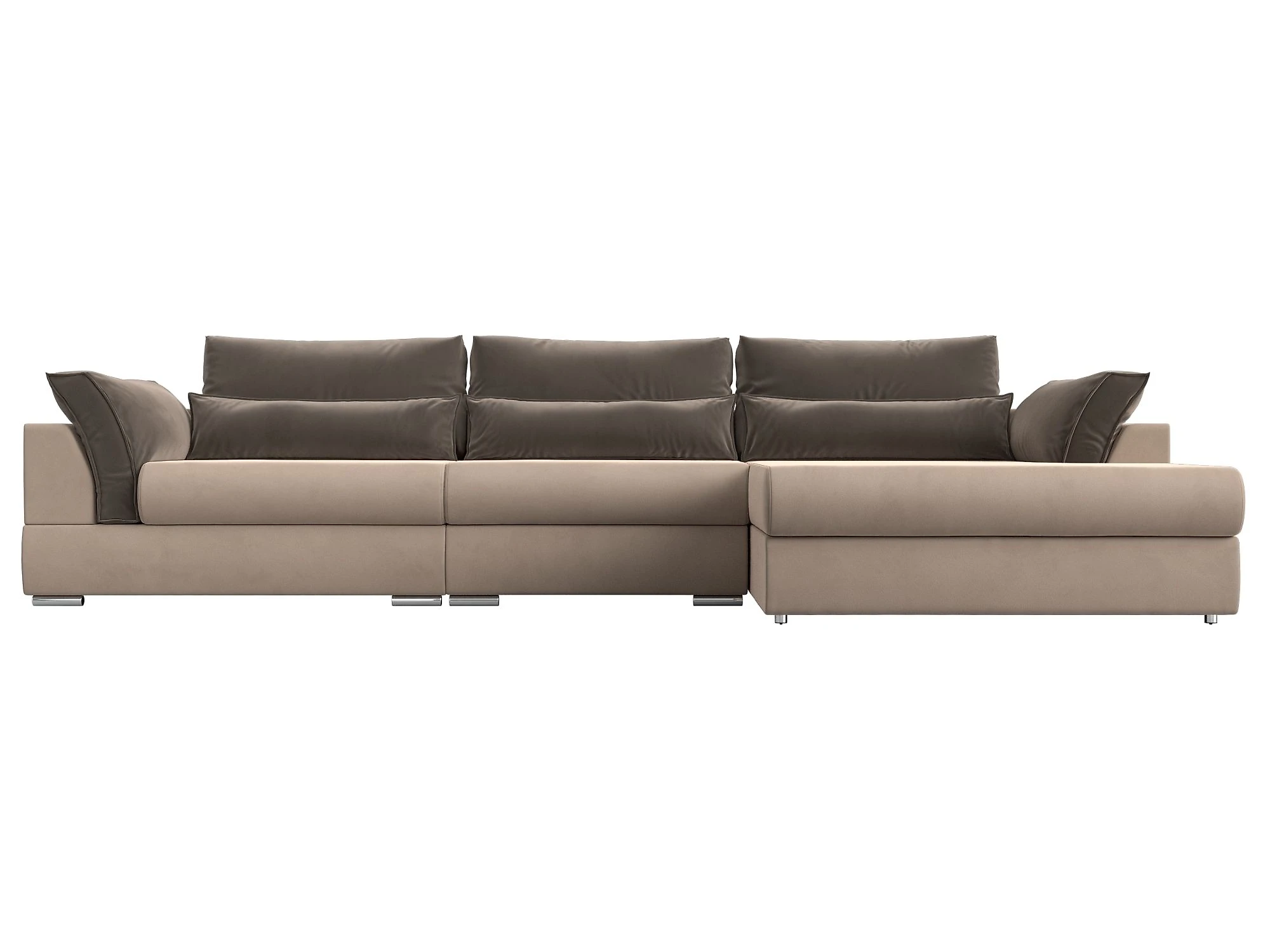 Угловой диван из ткани антикоготь Пекин Лонг Плюш Дизайн 4