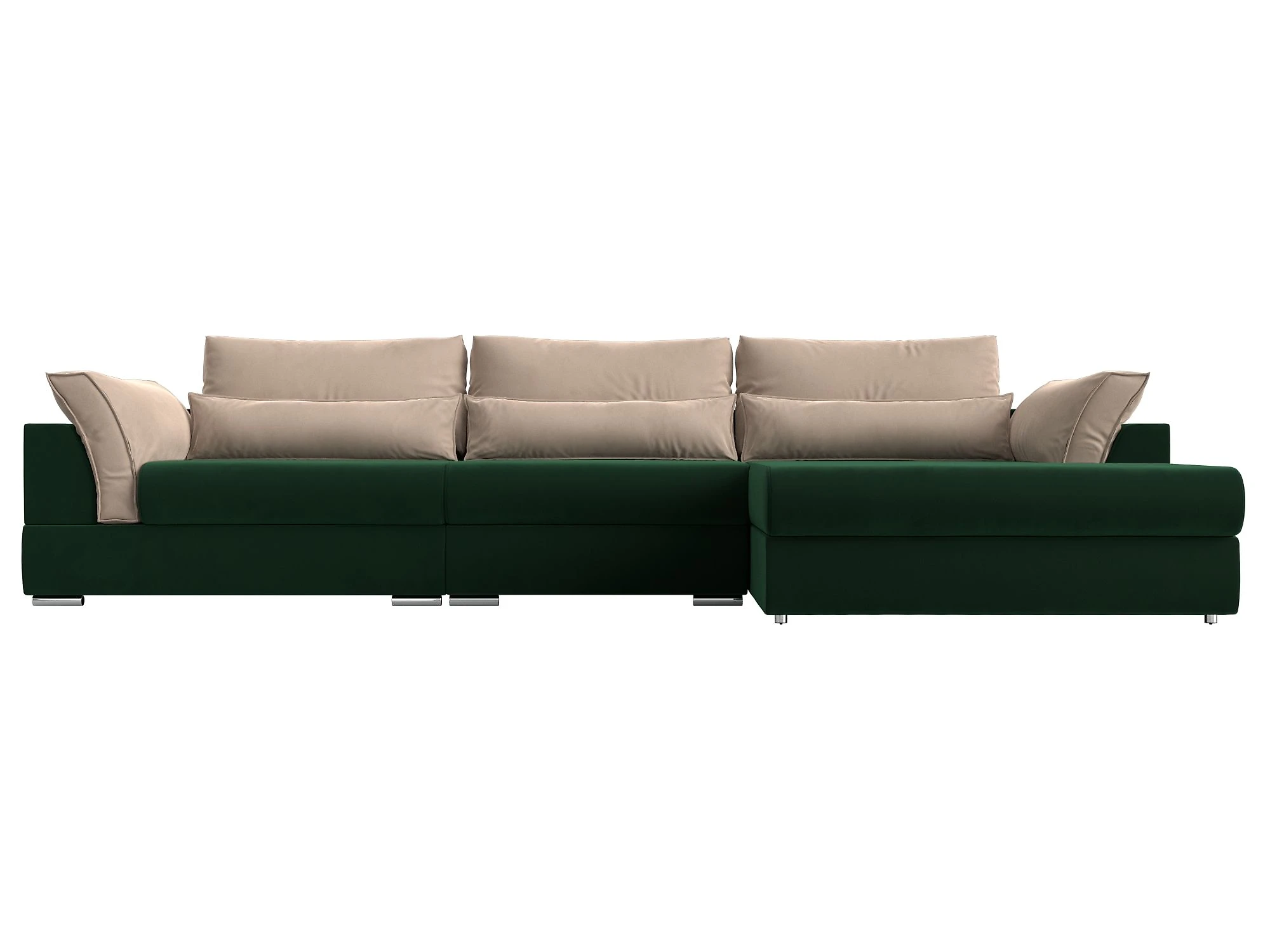 Угловой диван из ткани антикоготь Пекин Лонг Плюш Дизайн 10