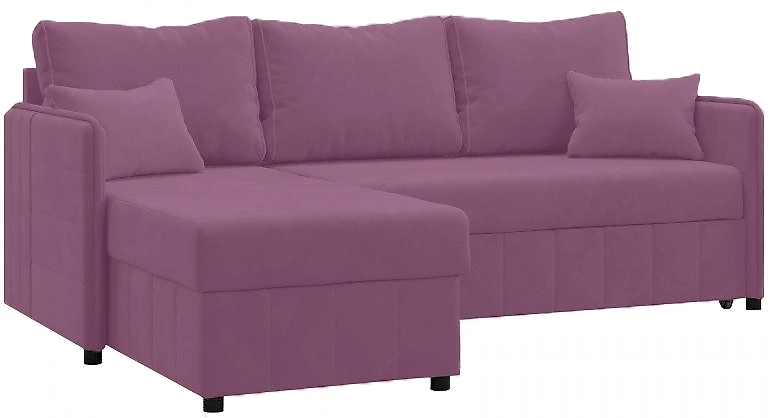 Угловой диван с ящиком для белья Саймон Виолет