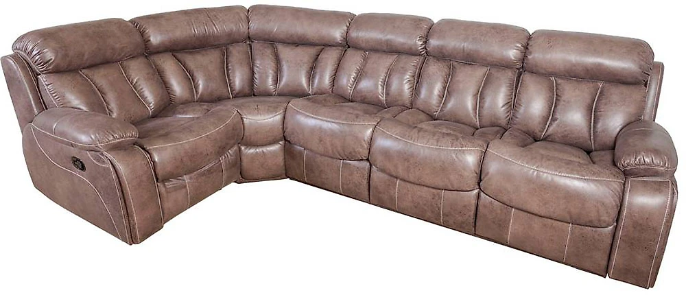 Угловой диван с канапе Азалия с реклайнером