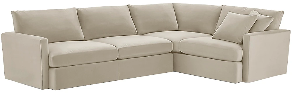 Угловой диван с канапе Марсия Милк
