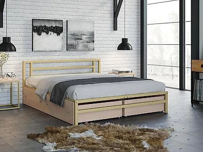 Кровать в современном стиле Титан-2 (Мета) с ящиками