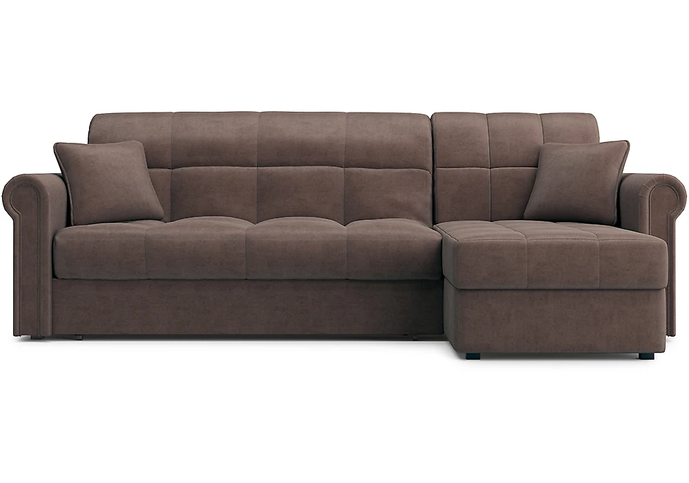 Угловой диван из ткани антикоготь Мадрид с оттоманкой Дизайн 3