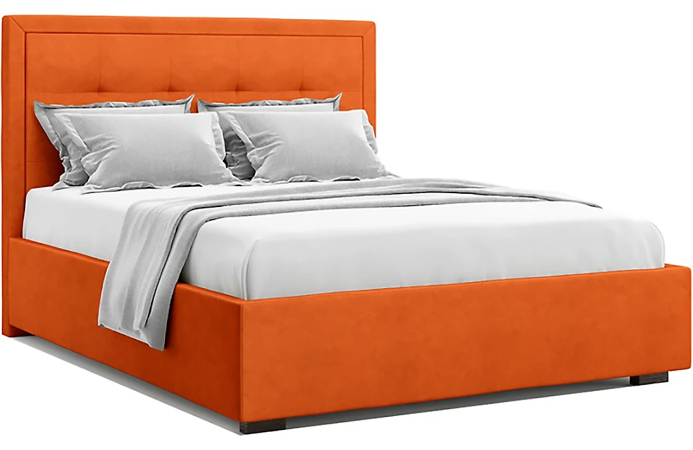 Современная двуспальная кровать Комо Оранж