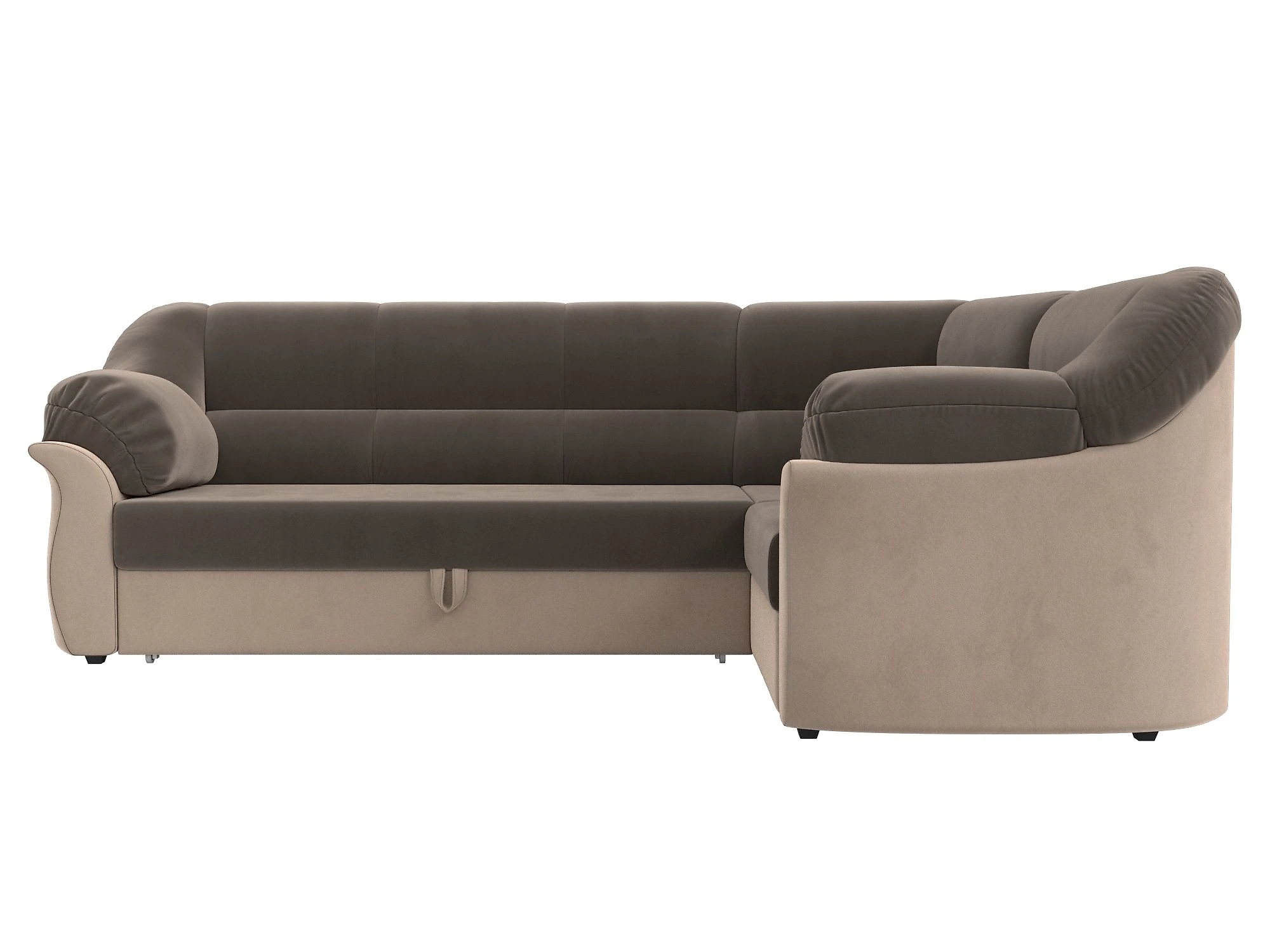 Угловой диван из ткани антикоготь Карнелла Плюш Дизайн 4