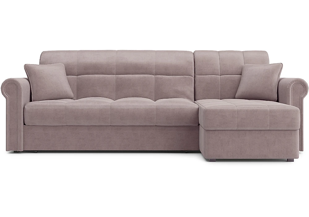 Угловой диван из ткани антикоготь Мадрид с оттоманкой Дизайн 2