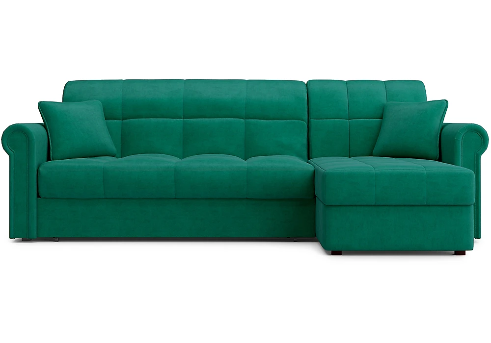 Угловой диван из ткани антикоготь Мадрид с оттоманкой Дизайн 7