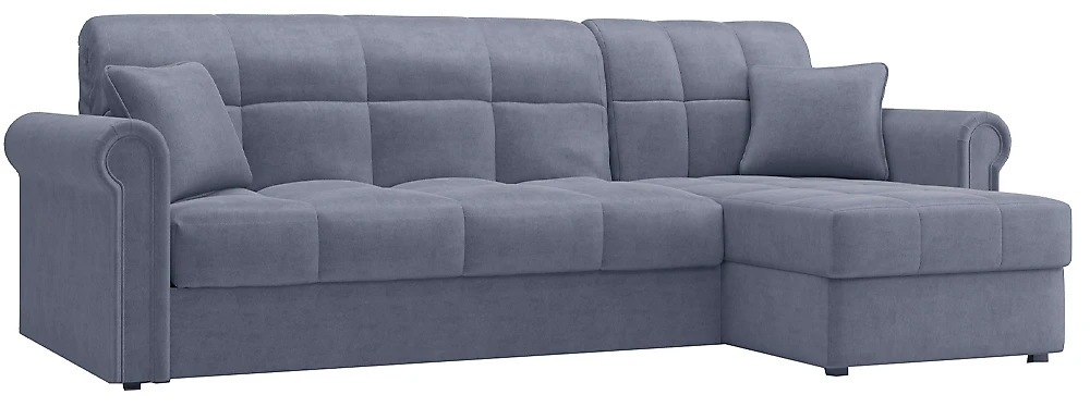 Угловой диван из велюра Палермо Плюш Грей