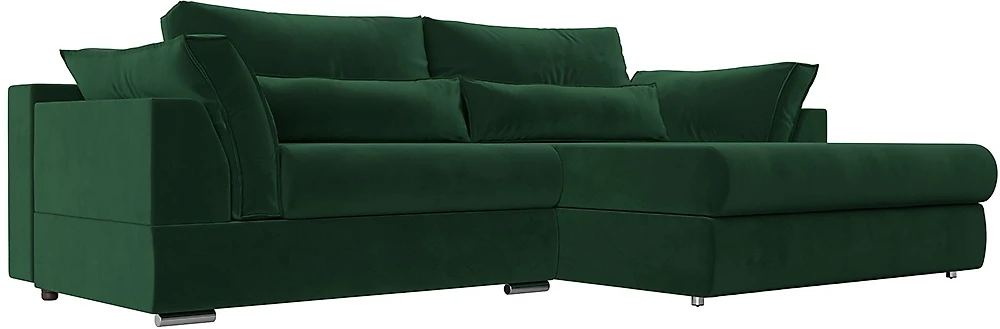 Угловой диван из велюра Пекин Велюр Грин