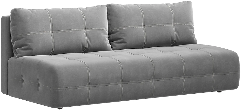 Прямой диван серого цвета Денди Мини Плюш Дизайн 5