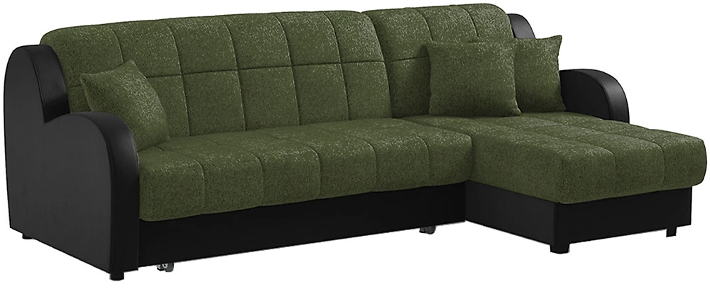 Угловой диван из велюра Барон Плюш Грин