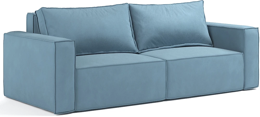 Синий прямой диван Олимп (Лофт) Дизайн 8