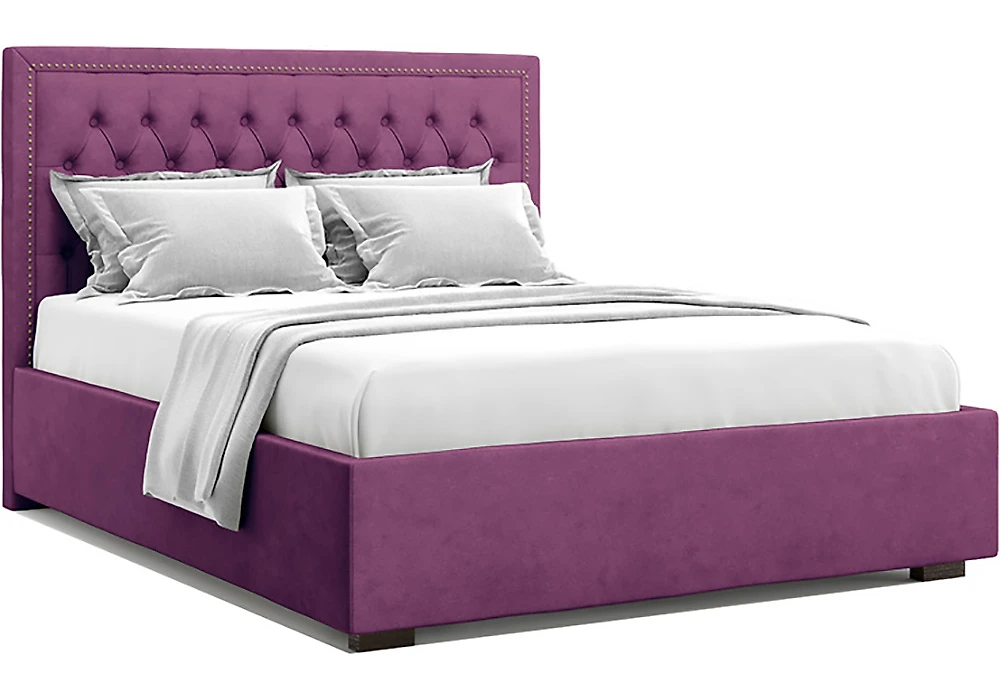 Современная двуспальная кровать Орто Фиолет
