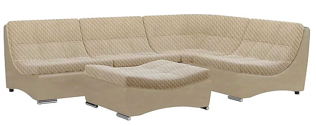  угловой диван с оттоманкой Монреаль-6 Даймонд беж