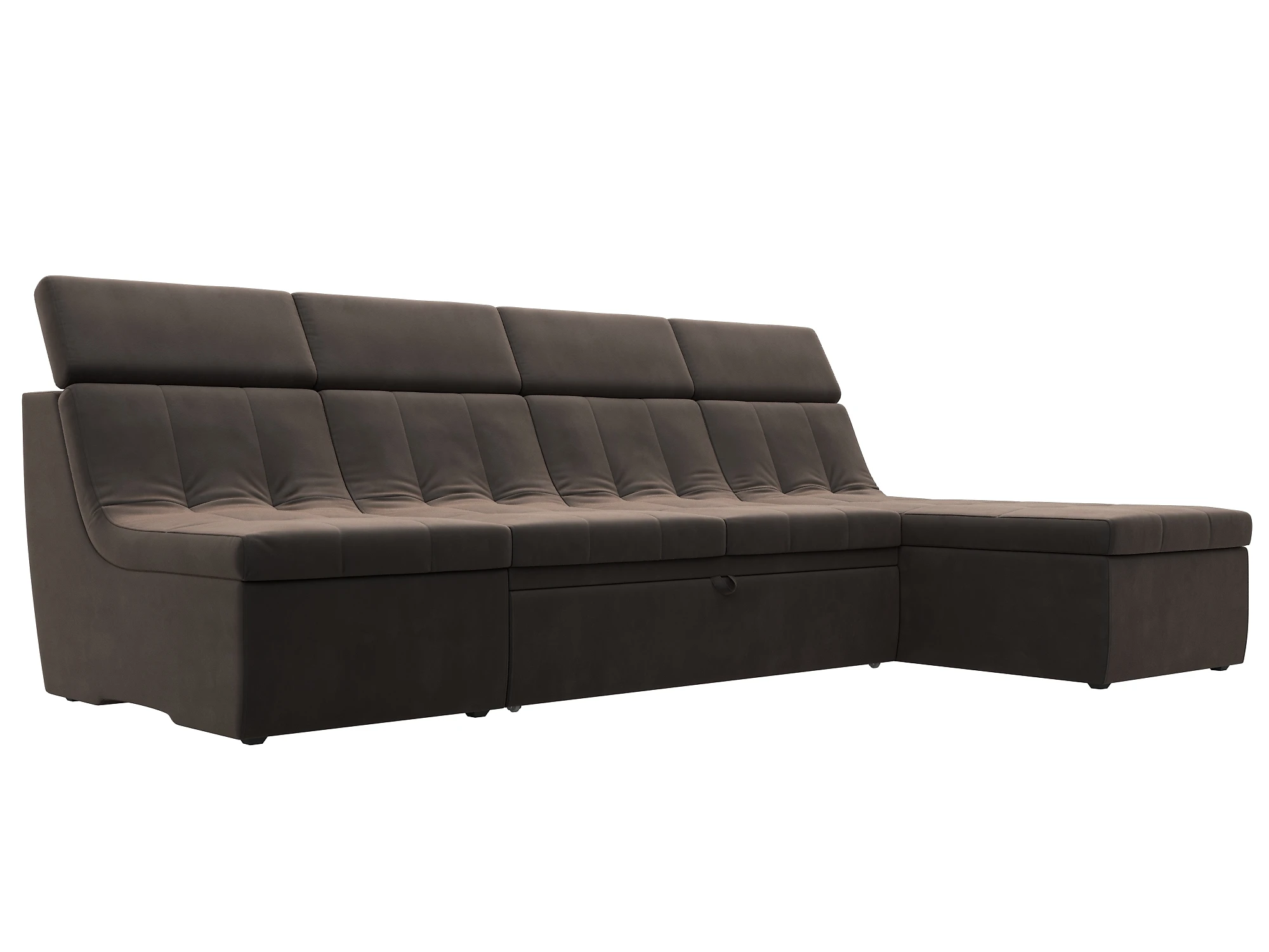 Угловой диван из ткани антикоготь Холидей Люкс Плюш Дизайн 4