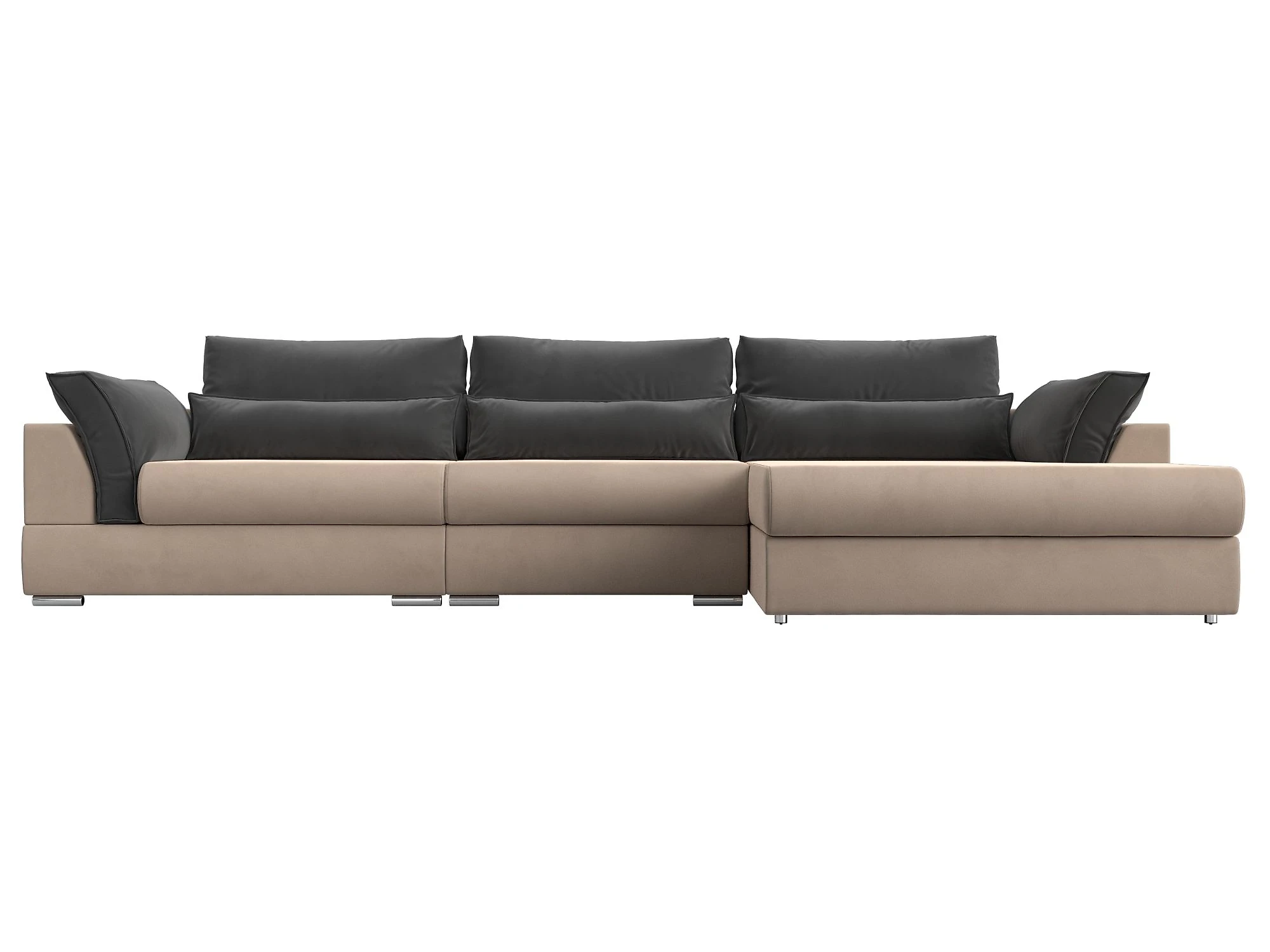 Угловой диван из ткани антикоготь Пекин Лонг Плюш Дизайн 5