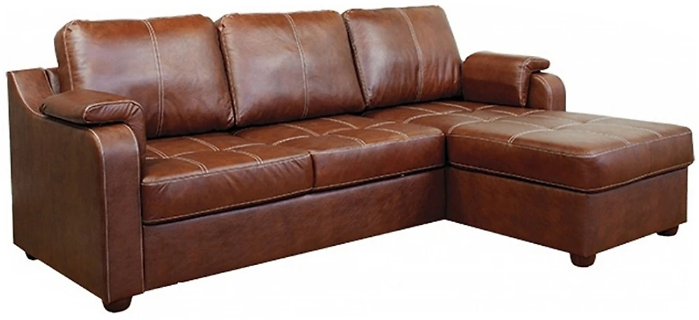 Двухместный угловой диван Берета Дизайн 3 кожаный