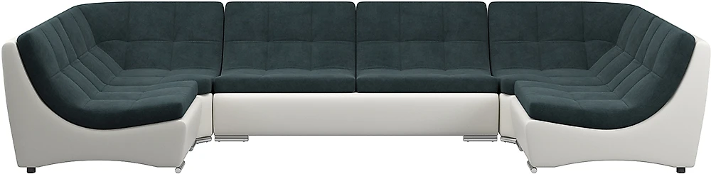 Угловой диван без подлокотников Монреаль-3 Индиго