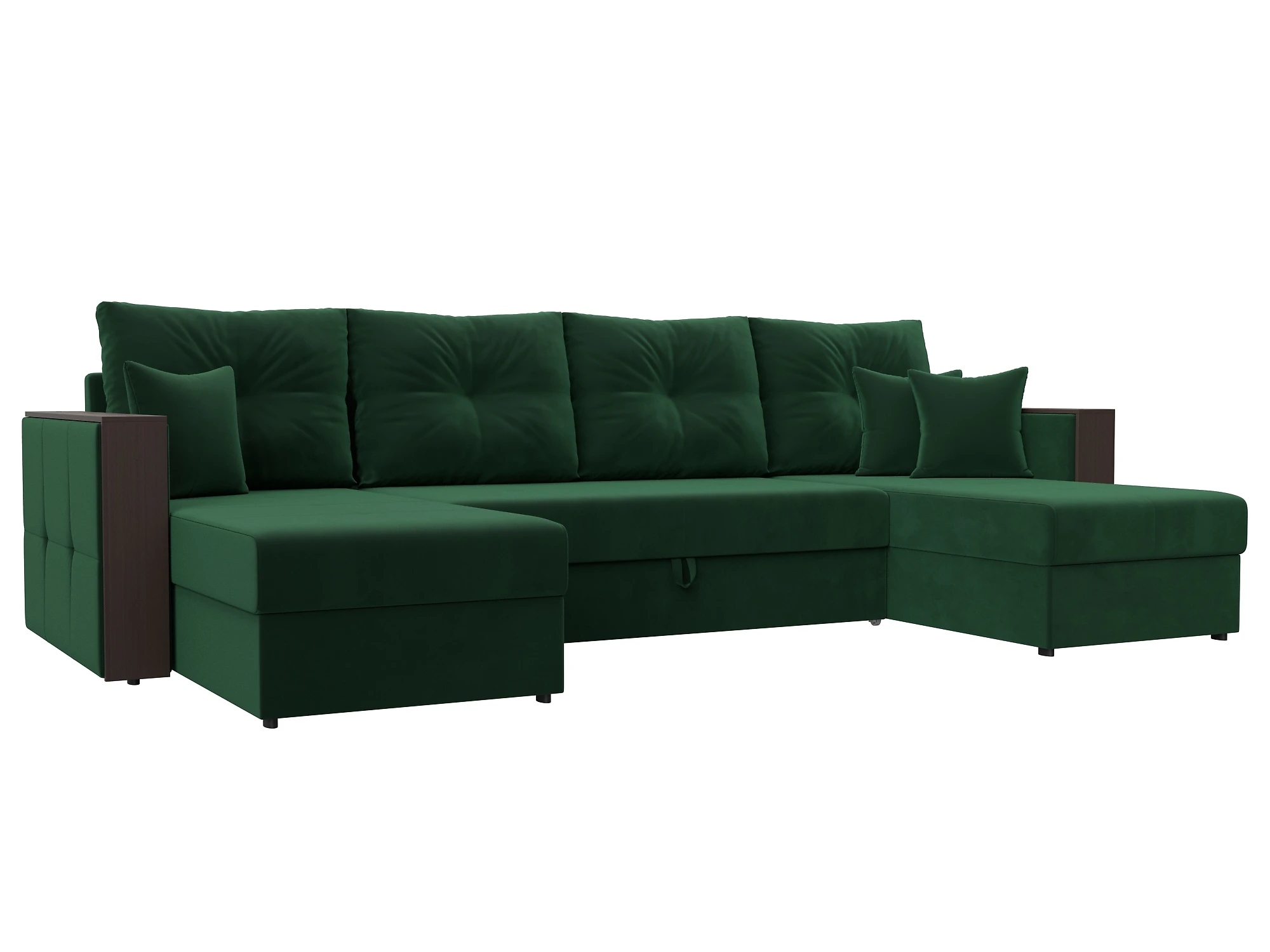 Угловой диван из ткани антикоготь Валенсия-П Плюш Дизайн 4