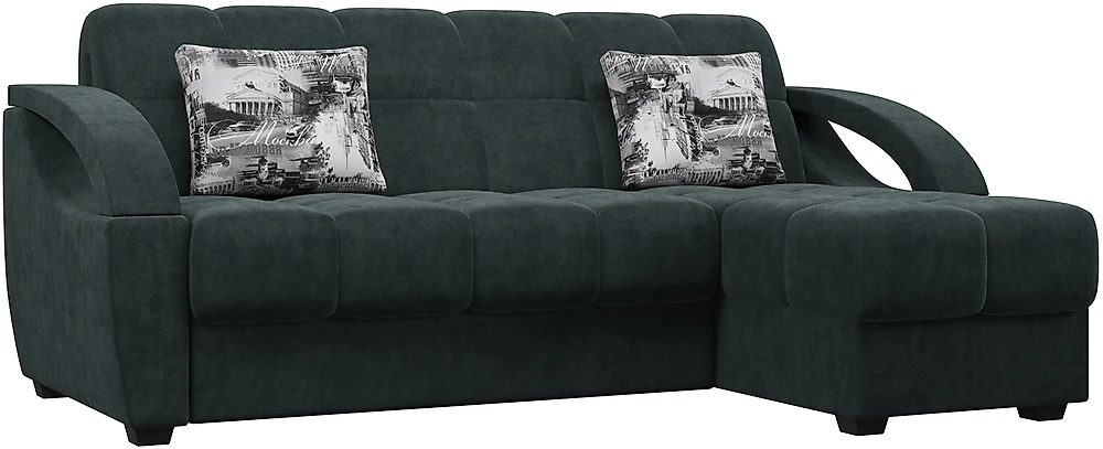 диван с антивандальным покрытием Монреаль Плюш Графит