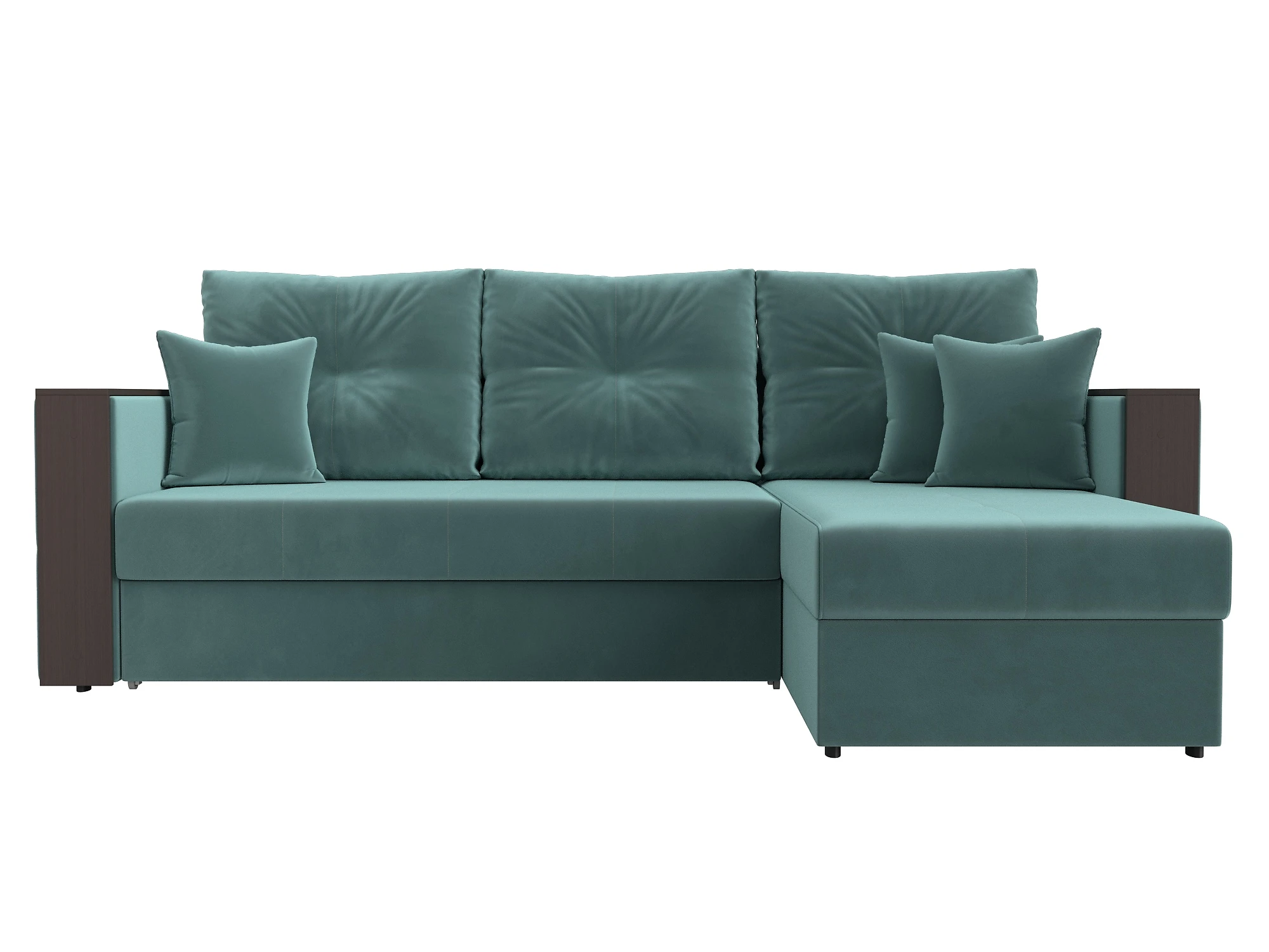 Угловой диван из ткани антикоготь Валенсия Плюш Дизайн 2