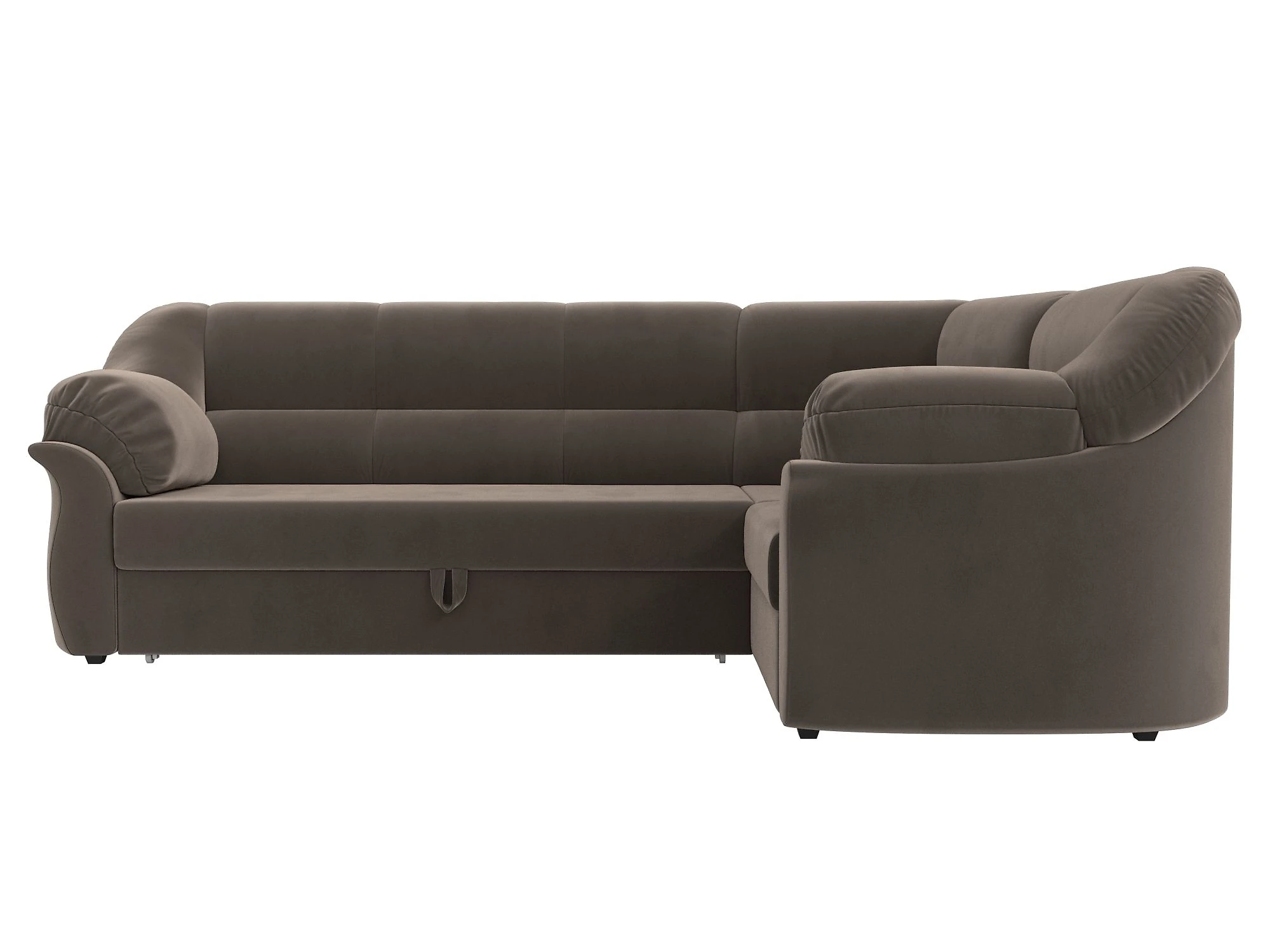 Угловой диван из ткани антикоготь Карнелла Плюш Дизайн 21