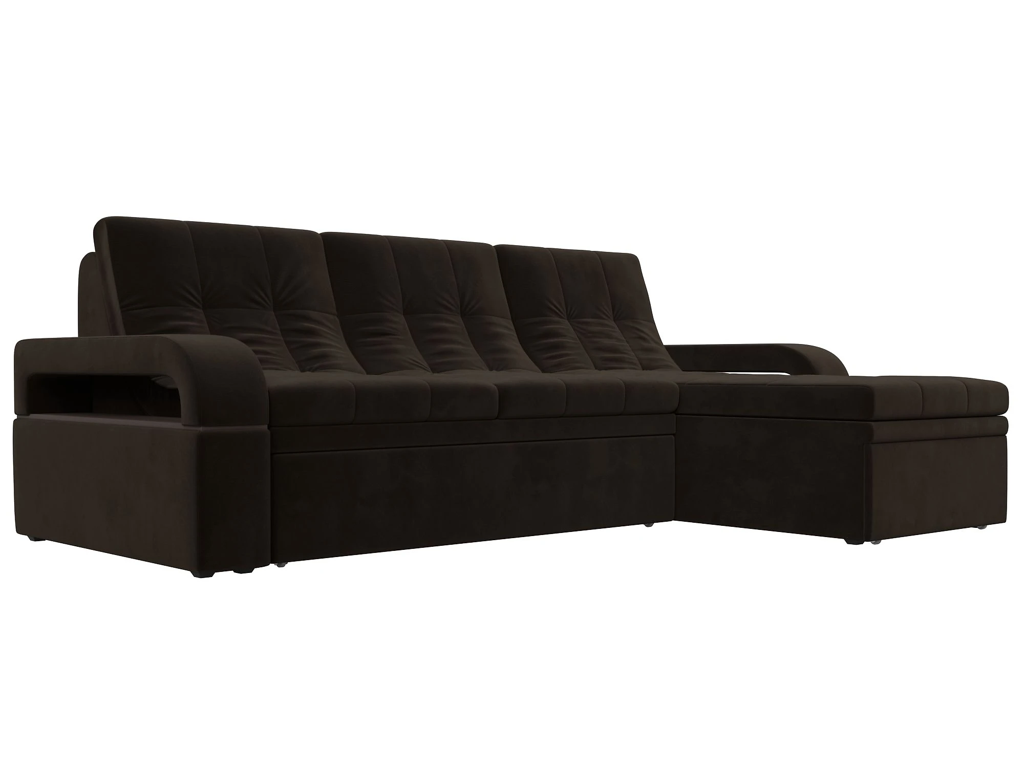 Коричневый диван Лига-035 Дизайн 3