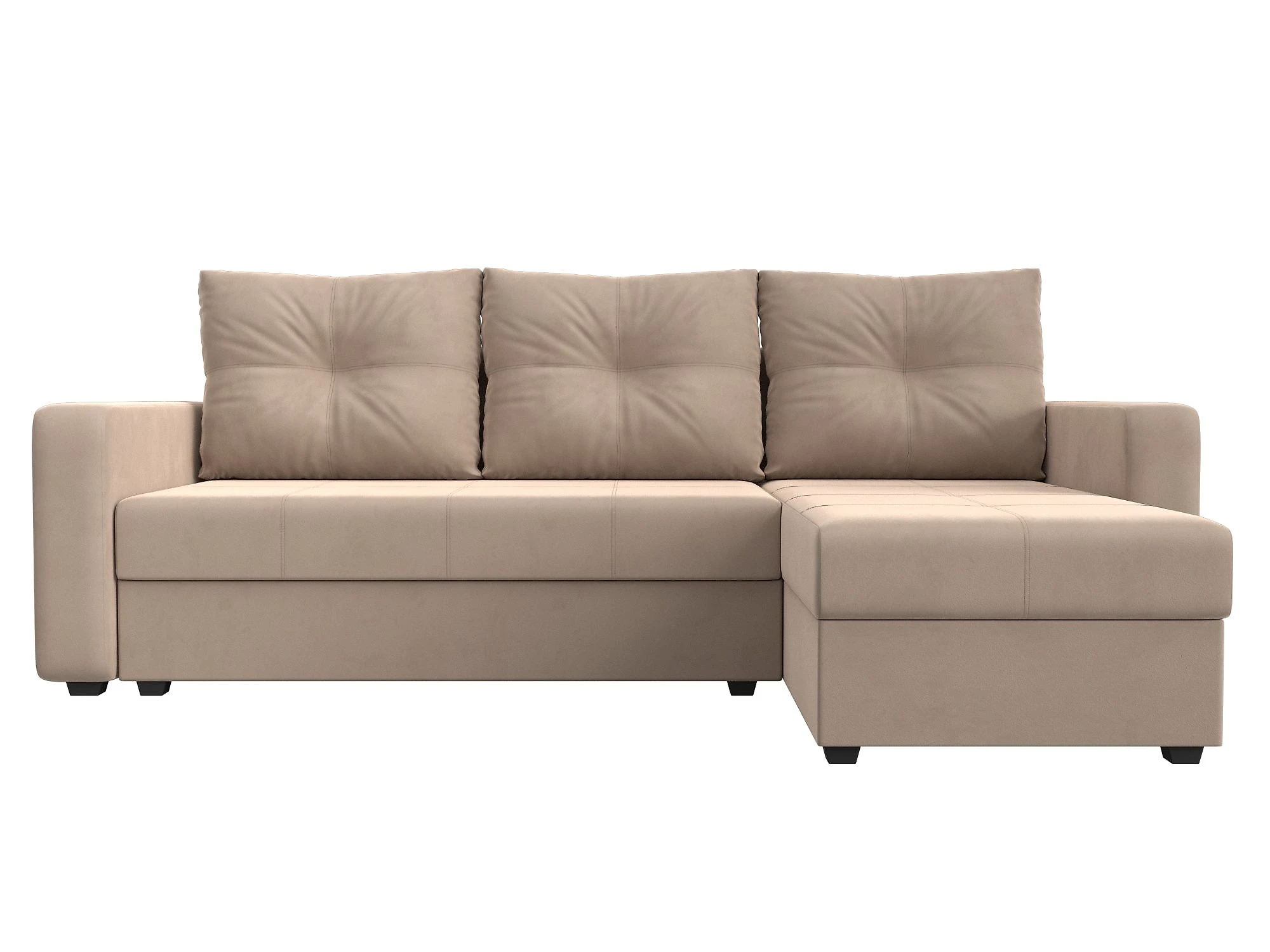 Угловой диван из ткани антикоготь Ливерпуль Лайт Плюш Дизайн 1
